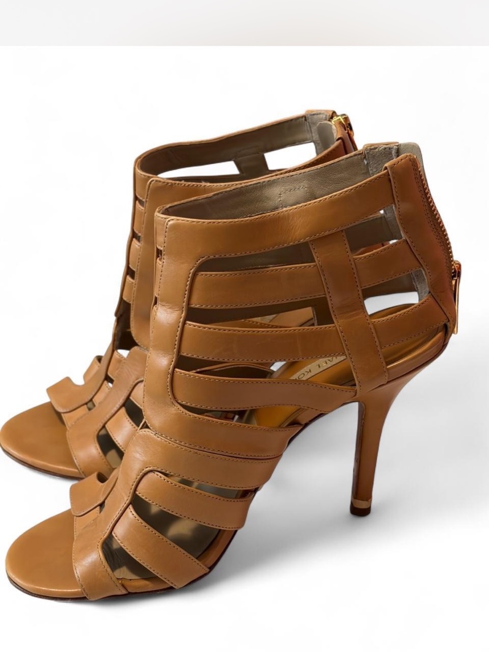 Michael Kors Tan leather caged stiletto